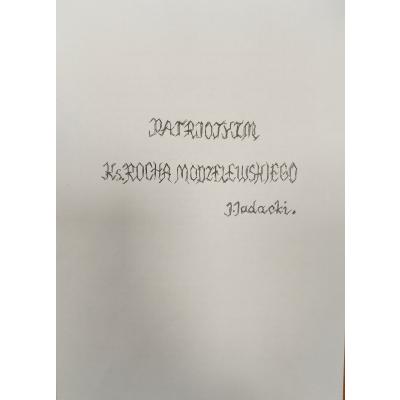 List Jacka Jadackiego, krewnego ks. Rocha Modzelewskiego