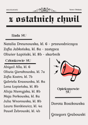 Nowy samorząd uczniowski wybrany! Zdjęcie do artykułu Nowy samorząd uczniowski wybrany!