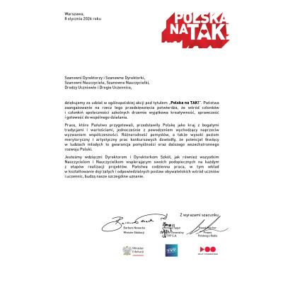 Polska na TAK, a my razem z nią!