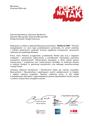 Zdjęcie do artykułu Polska na TAK, a my razem z nią!