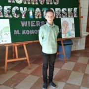 K. Skłodowski uczestnik konkursu recytatorskiego