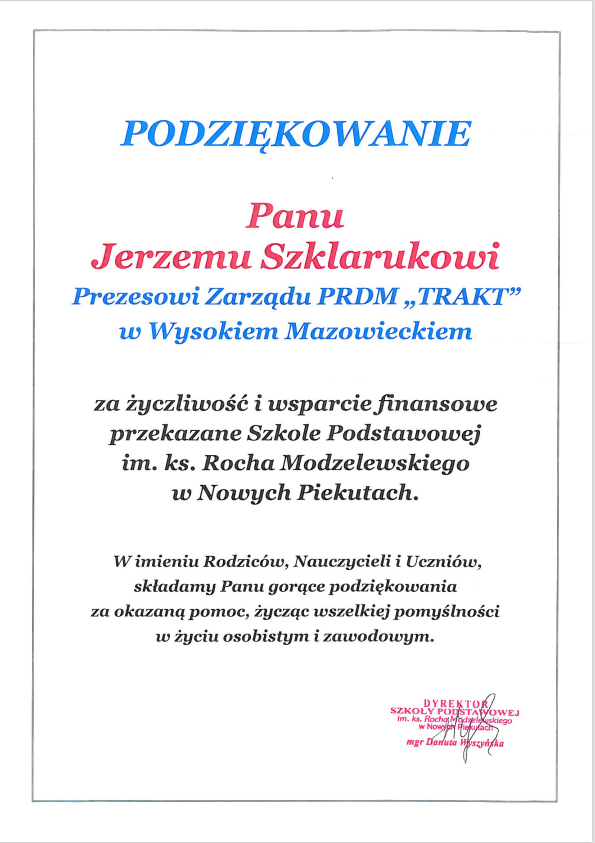 Podziękowanie